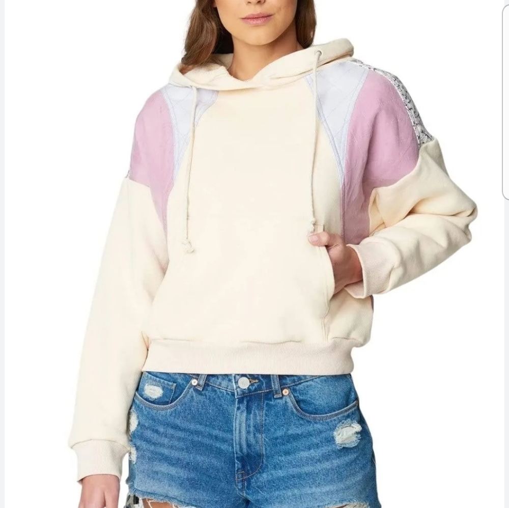 BlankNYC Patchwork Hoodie Good Lookin size 1X Plus Size NWT